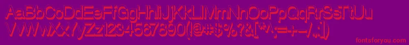 RedvelveticaShadowsbold Font – Red Fonts on Purple Background