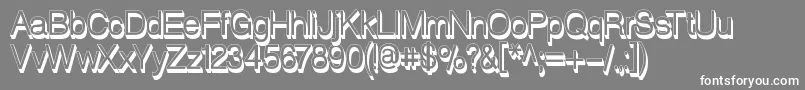 RedvelveticaShadowsbold-Schriftart – Weiße Schriften auf grauem Hintergrund