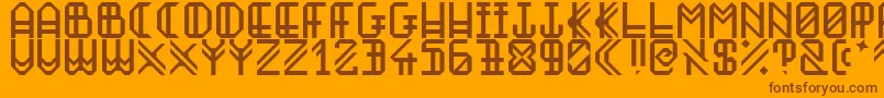 フォントBoyuna – オレンジの背景に茶色のフォント