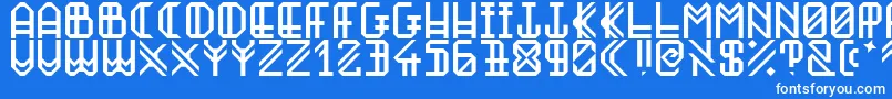 フォントBoyuna – 青い背景に白い文字