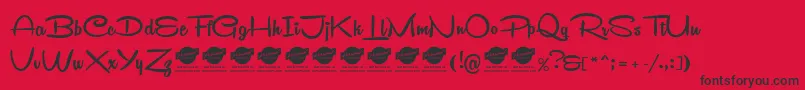 RemachineScriptPersonalUse Font – Black Fonts on Red Background