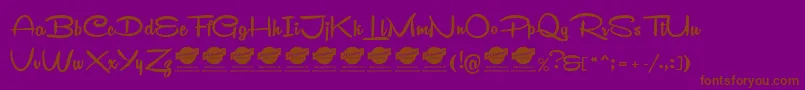 RemachineScriptPersonalUse-Schriftart – Braune Schriften auf violettem Hintergrund