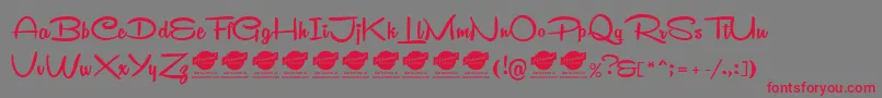 RemachineScriptPersonalUse Font – Red Fonts on Gray Background
