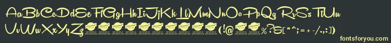 RemachineScriptPersonalUse Font – Yellow Fonts on Black Background