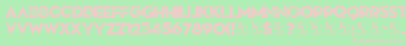 Deathfromabovedemo Font – Pink Fonts on Green Background