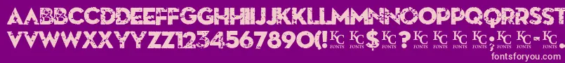 Deathfromabovedemo Font – Pink Fonts on Purple Background