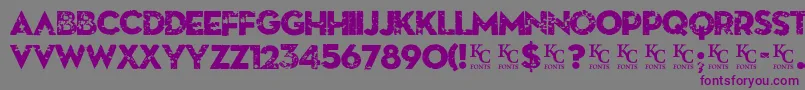 Deathfromabovedemo Font – Purple Fonts on Gray Background