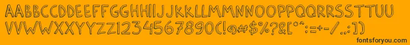 BarlowByThunderpandaVer01 Font – Black Fonts on Orange Background