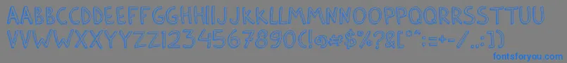 BarlowByThunderpandaVer01 Font – Blue Fonts on Gray Background