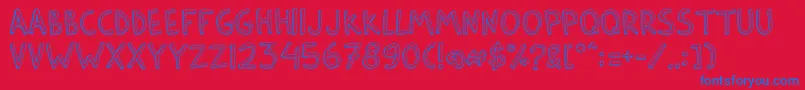 BarlowByThunderpandaVer01 Font – Blue Fonts on Red Background