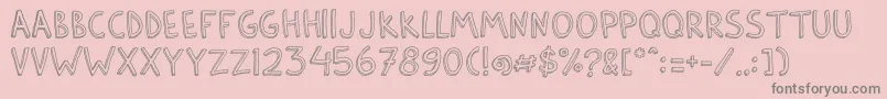 フォントBarlowByThunderpandaVer01 – ピンクの背景に灰色の文字