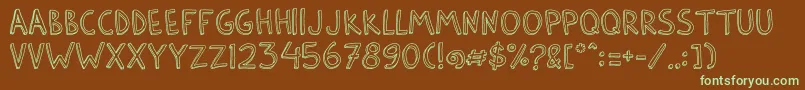 BarlowByThunderpandaVer01 Font – Green Fonts on Brown Background