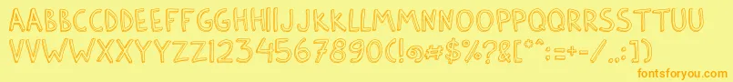 BarlowByThunderpandaVer01 Font – Orange Fonts on Yellow Background