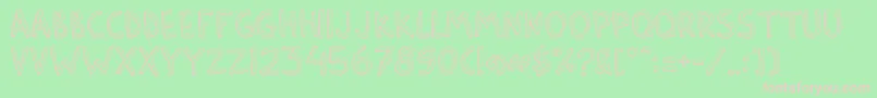 BarlowByThunderpandaVer01-Schriftart – Rosa Schriften auf grünem Hintergrund