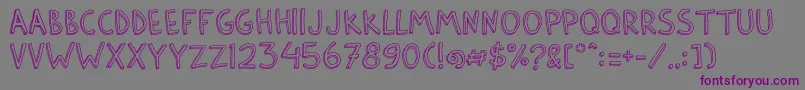BarlowByThunderpandaVer01 Font – Purple Fonts on Gray Background