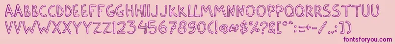 BarlowByThunderpandaVer01 Font – Purple Fonts on Pink Background