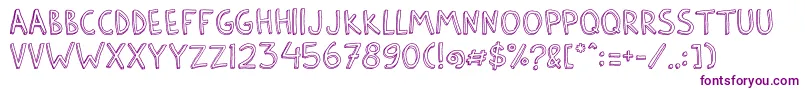 BarlowByThunderpandaVer01 Font – Purple Fonts on White Background