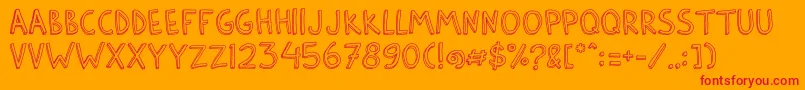 BarlowByThunderpandaVer01 Font – Red Fonts on Orange Background