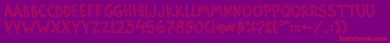BarlowByThunderpandaVer01 Font – Red Fonts on Purple Background