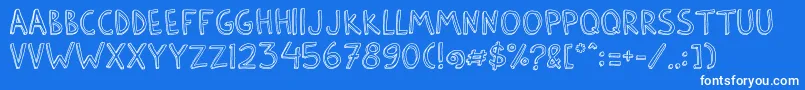 BarlowByThunderpandaVer01 Font – White Fonts on Blue Background