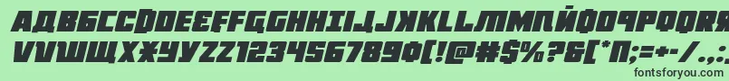 Octoberguardexpandital Font – Black Fonts on Green Background