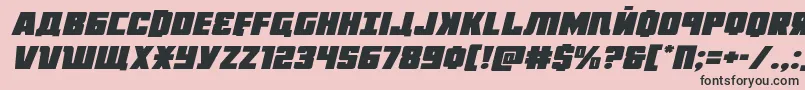 Octoberguardexpandital Font – Black Fonts on Pink Background