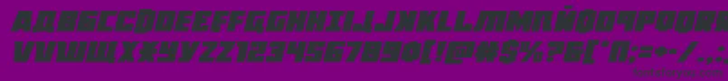 Octoberguardexpandital-Schriftart – Schwarze Schriften auf violettem Hintergrund