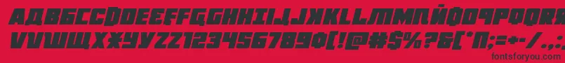 Octoberguardexpandital Font – Black Fonts on Red Background