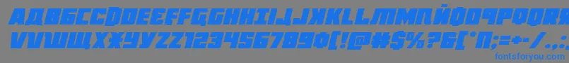 Octoberguardexpandital Font – Blue Fonts on Gray Background