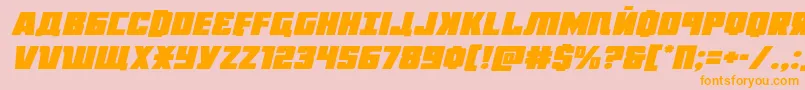 Octoberguardexpandital Font – Orange Fonts on Pink Background