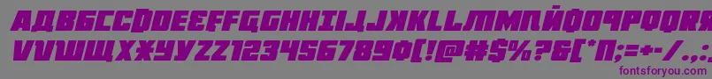 Octoberguardexpandital Font – Purple Fonts on Gray Background