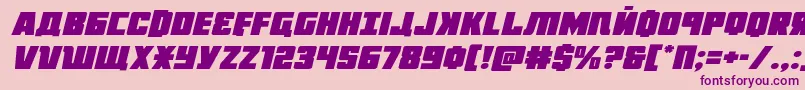 Octoberguardexpandital Font – Purple Fonts on Pink Background
