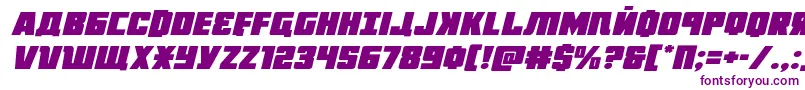 Octoberguardexpandital Font – Purple Fonts on White Background