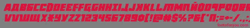 Octoberguardexpandital Font – Red Fonts on Gray Background