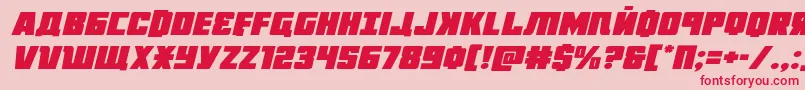 Octoberguardexpandital Font – Red Fonts on Pink Background