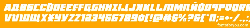 Octoberguardexpandital Font – White Fonts on Orange Background