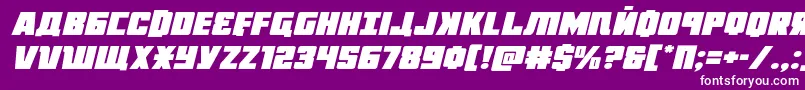 Octoberguardexpandital Font – White Fonts on Purple Background