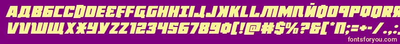 Octoberguardexpandital Font – Yellow Fonts on Purple Background
