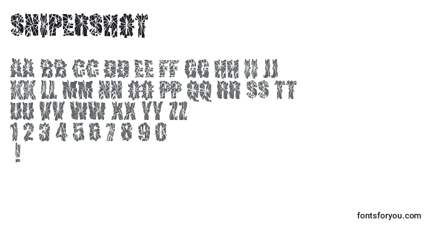 Fuente SniperShot - alfabeto, números, caracteres especiales