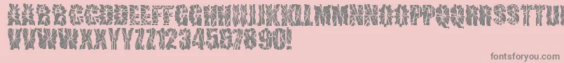 SniperShot Font – Gray Fonts on Pink Background