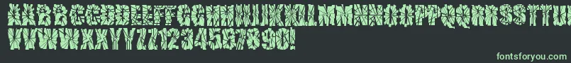 SniperShot-fontti – vihreät fontit mustalla taustalla