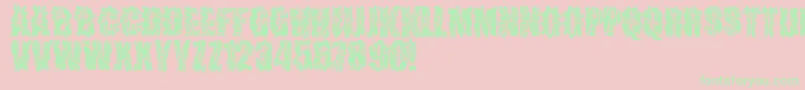 SniperShot-Schriftart – Grüne Schriften auf rosa Hintergrund