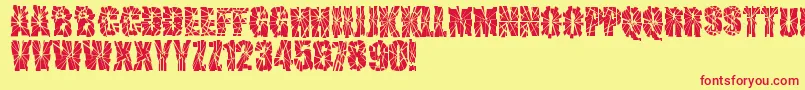 SniperShot Font – Red Fonts on Yellow Background
