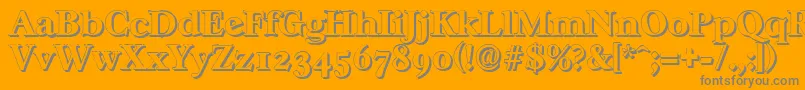More about CasablancashadowXboldRegular Font CasablancashadowXboldRegular Font – Gray Fonts on Orange Background