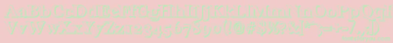 Weitere Informationen zur CasablancashadowXboldRegular-Schriftart CasablancashadowXboldRegular-Schriftart – Grüne Schriften auf rosa Hintergrund