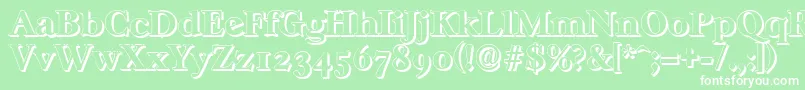 CasablancashadowXboldRegular Font – White Fonts on Green Background