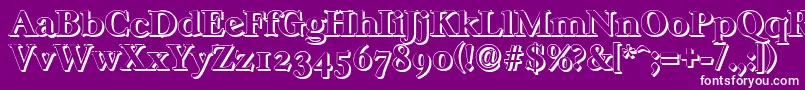 CasablancashadowXboldRegular Font – White Fonts on Purple Background