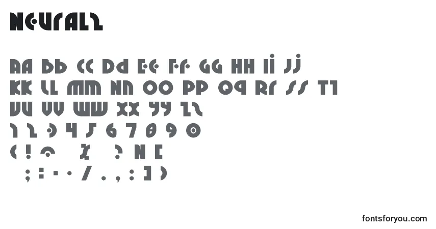 Czcionka Neural2 – alfabet, cyfry, specjalne znaki