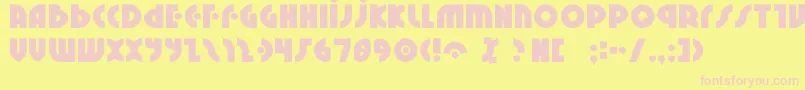Neural2-fontti – vaaleanpunaiset fontit keltaisella taustalla