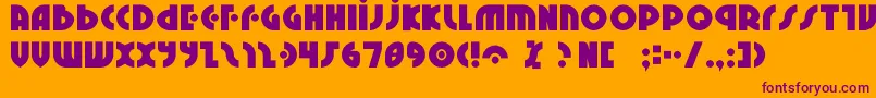 Шрифт Neural2 – фиолетовые шрифты на оранжевом фоне
